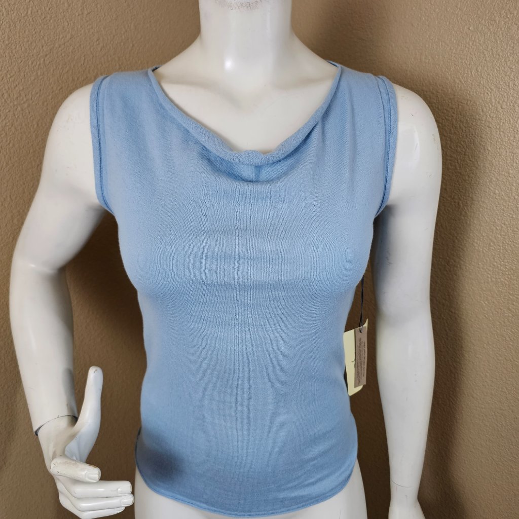 Margaret Oleary Organic Cotton New Sky Rolled Edge Tank Top~Size Xs